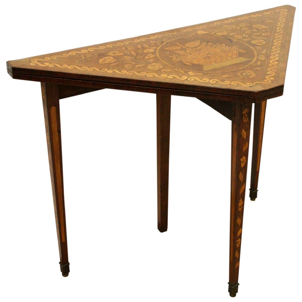 Dutch Marquetry Card Table