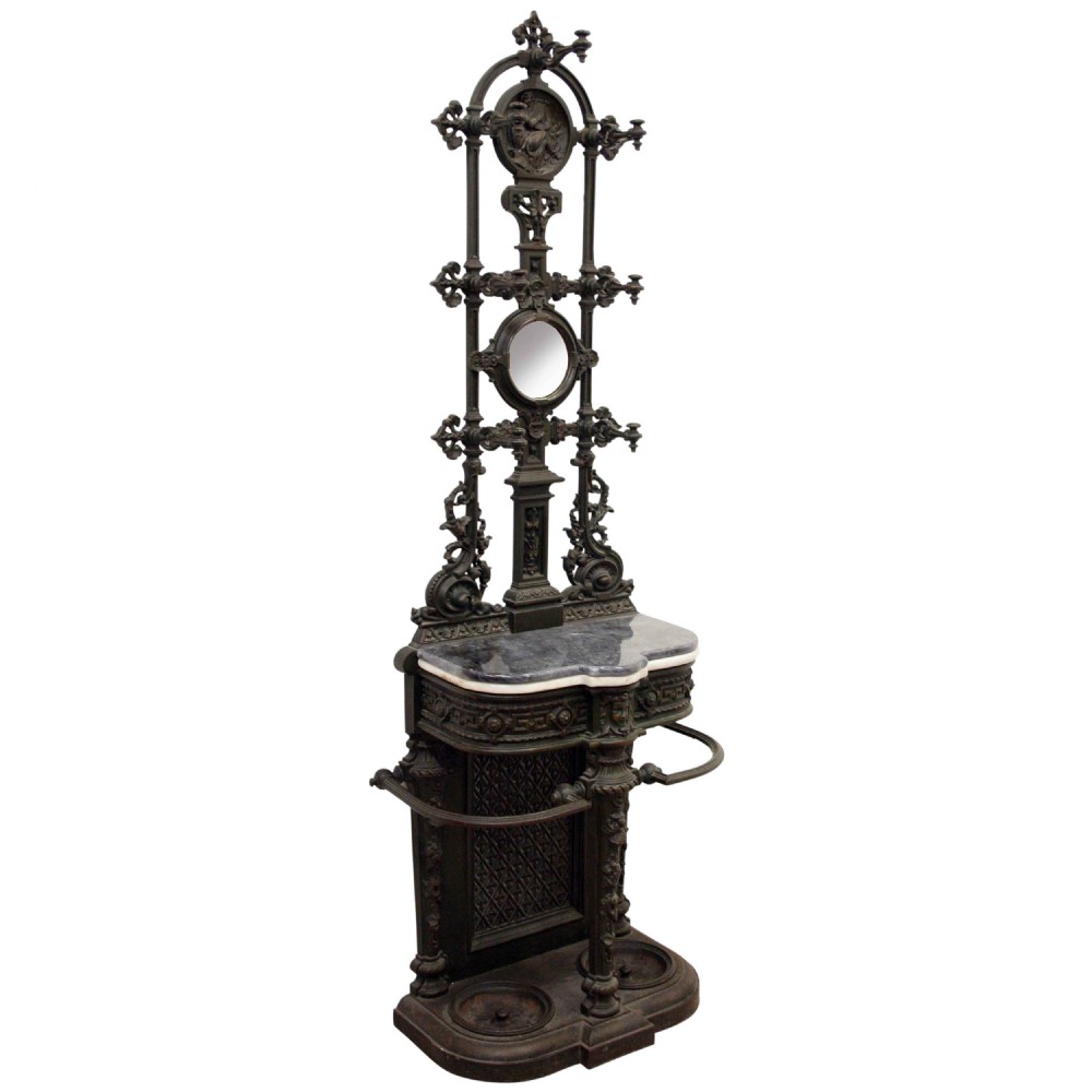 Victorian Cast Iron Hall Stand