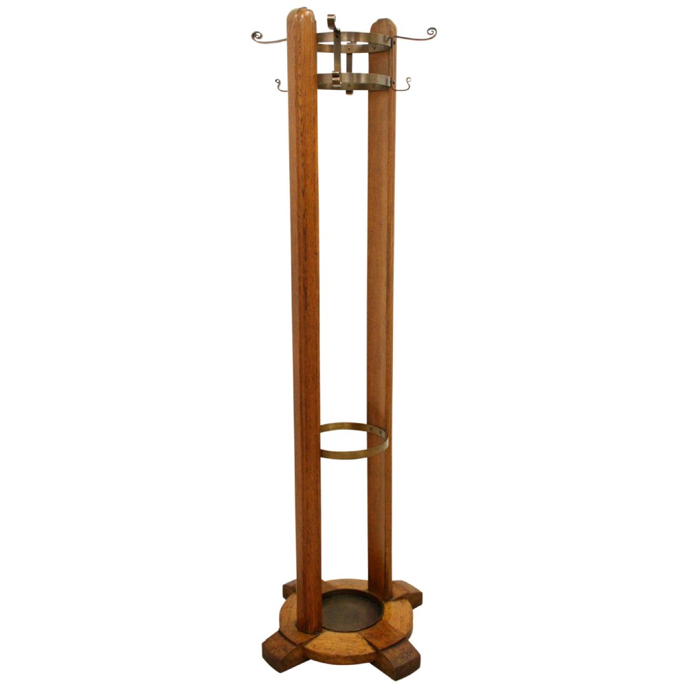 Art Deco Oak Hall Stand