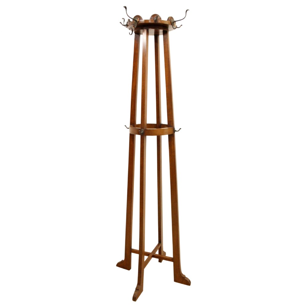 Art Nouveau Mahogany Hall Stand