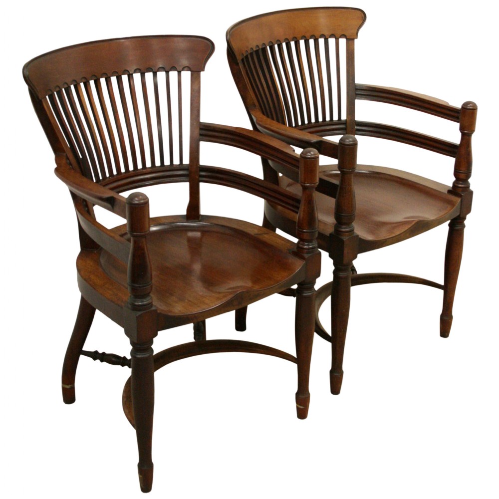 Pair of Mahogany Desk Chairs