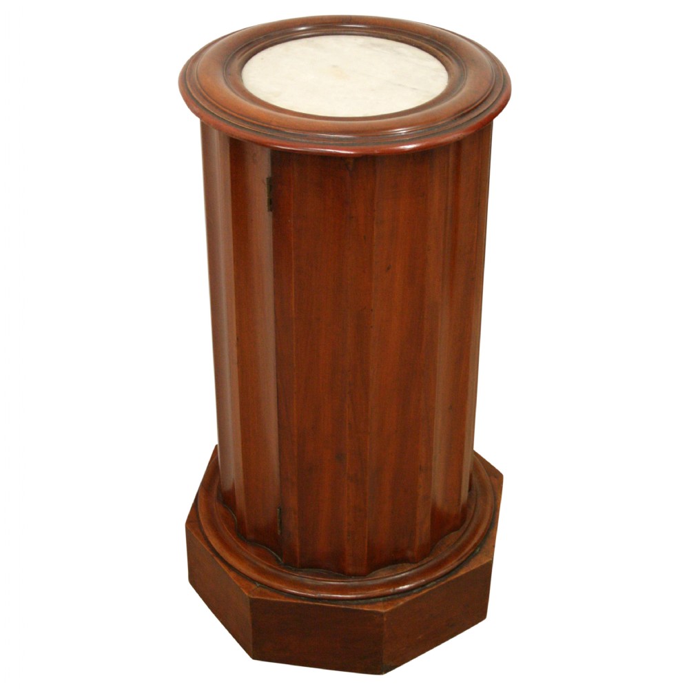 Victorian Mahogany Pedestal Bedside Cabinet