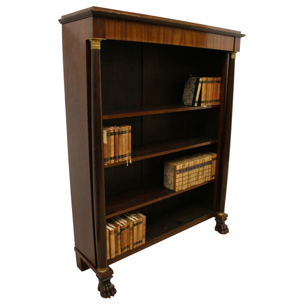 Swedish Empire Style Mahogany Open Bookcase