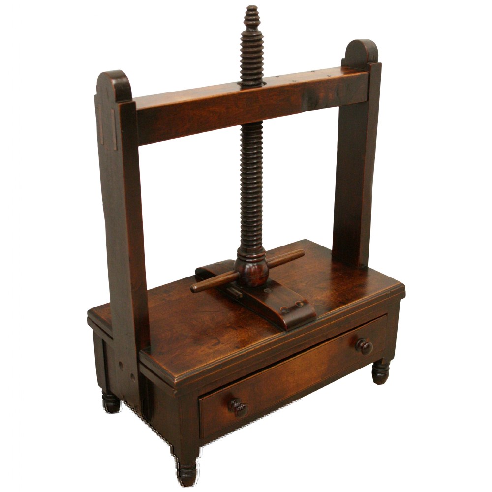 George III Mahogany and Stained Beech Book Press