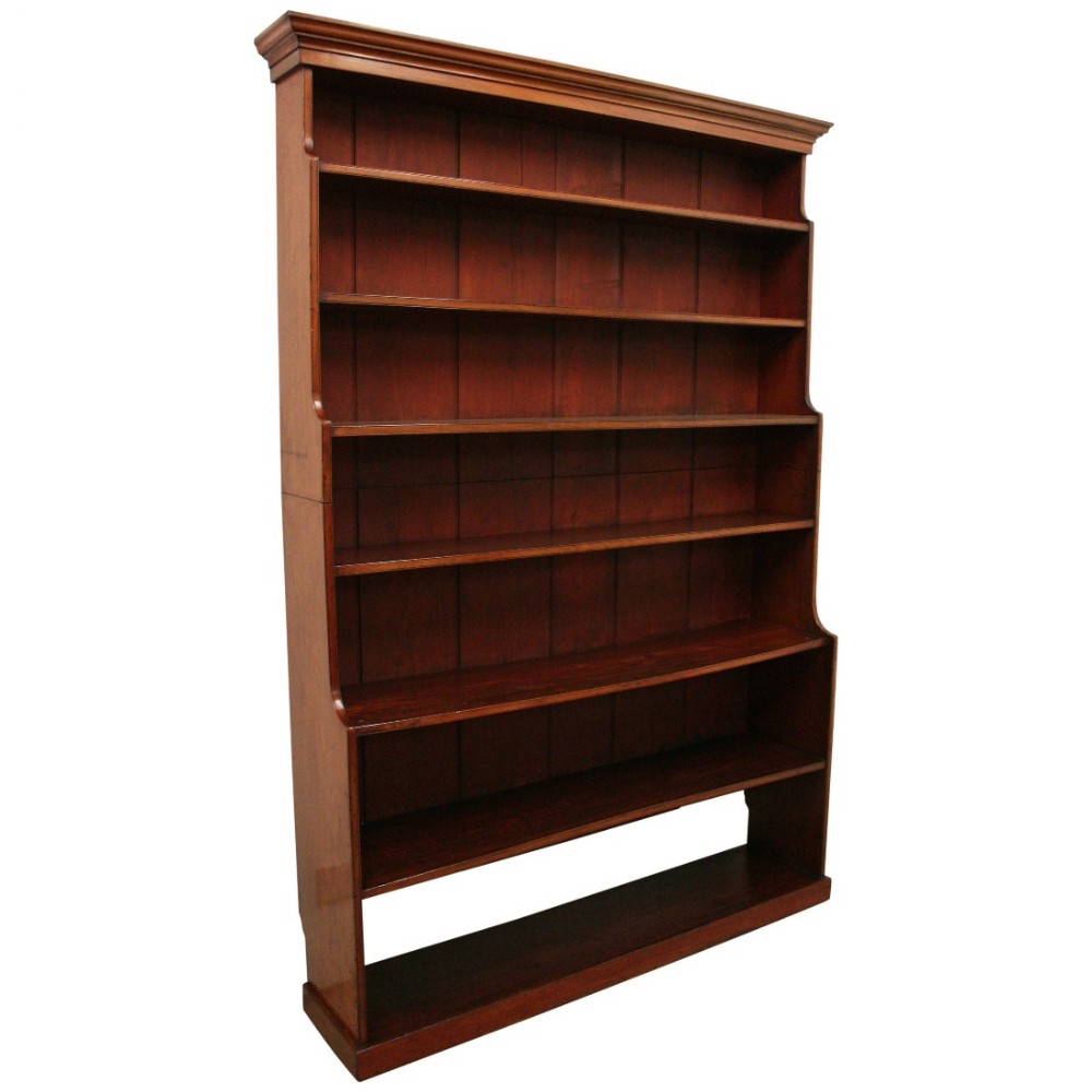 Victorian Mahogany Waterfall Open Bookcase