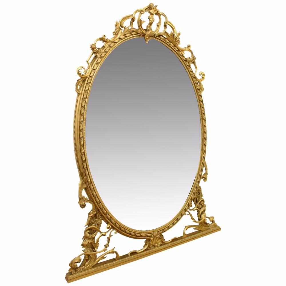 Victorian Giltwood Overmantel Mirror