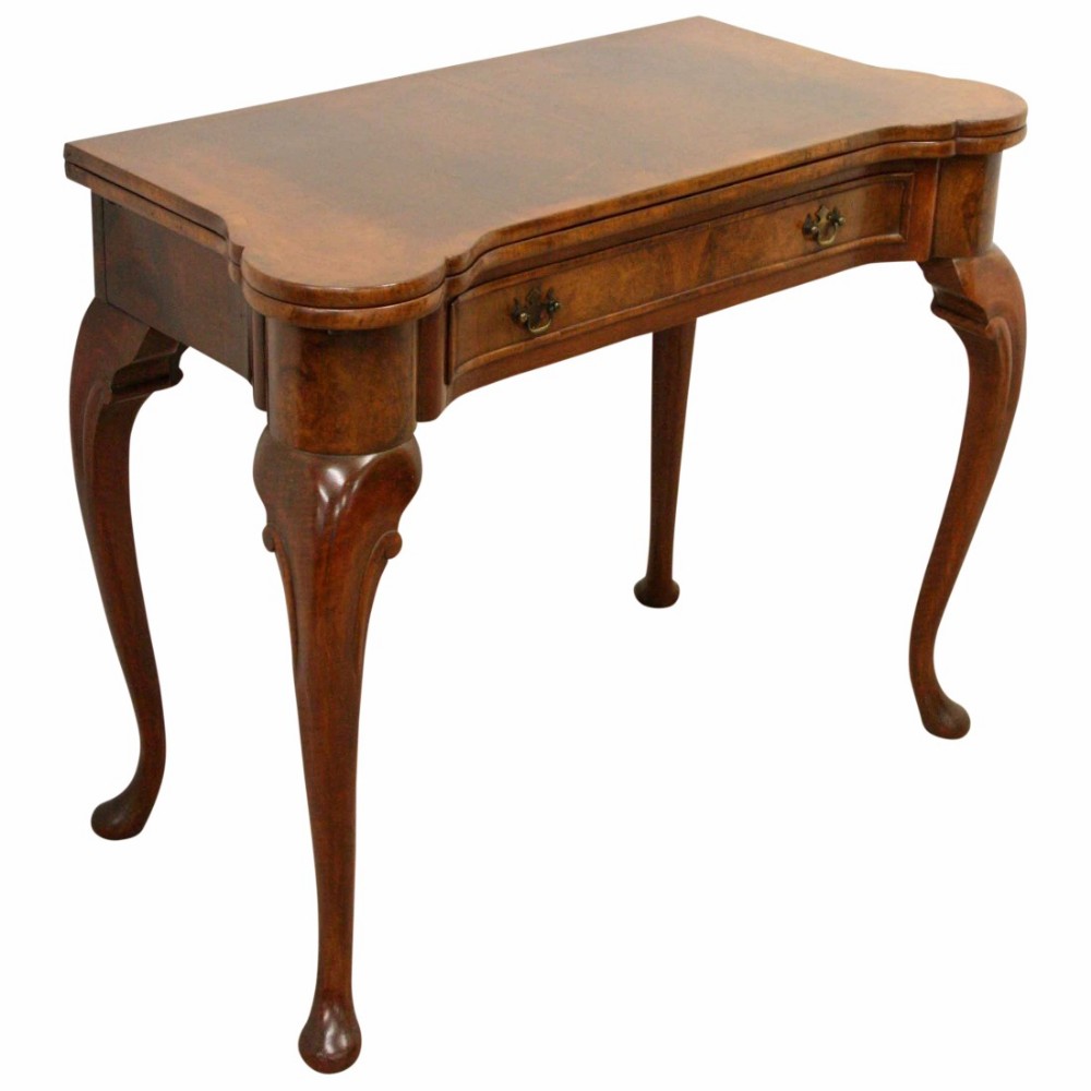 George II Style Figured Walnut Games Table