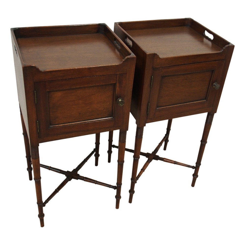 George IV Mahogany Bedside Cabinets
