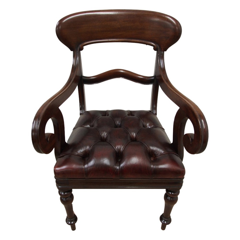 William IV Mahogany Office Chair