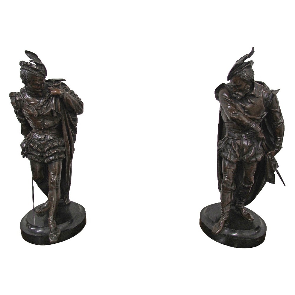 Pair of Bronze Gentlemen