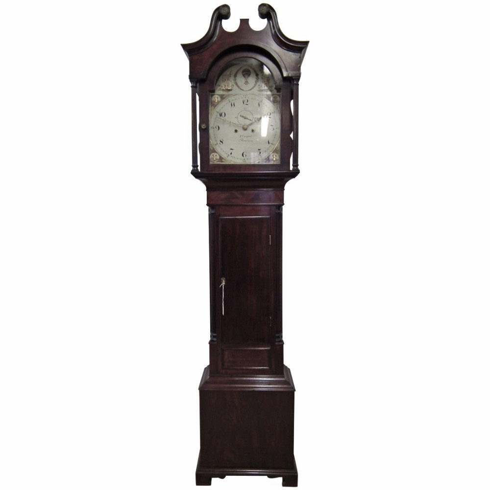 Late George III Grandfather Clock by T. Campbell, Strabane