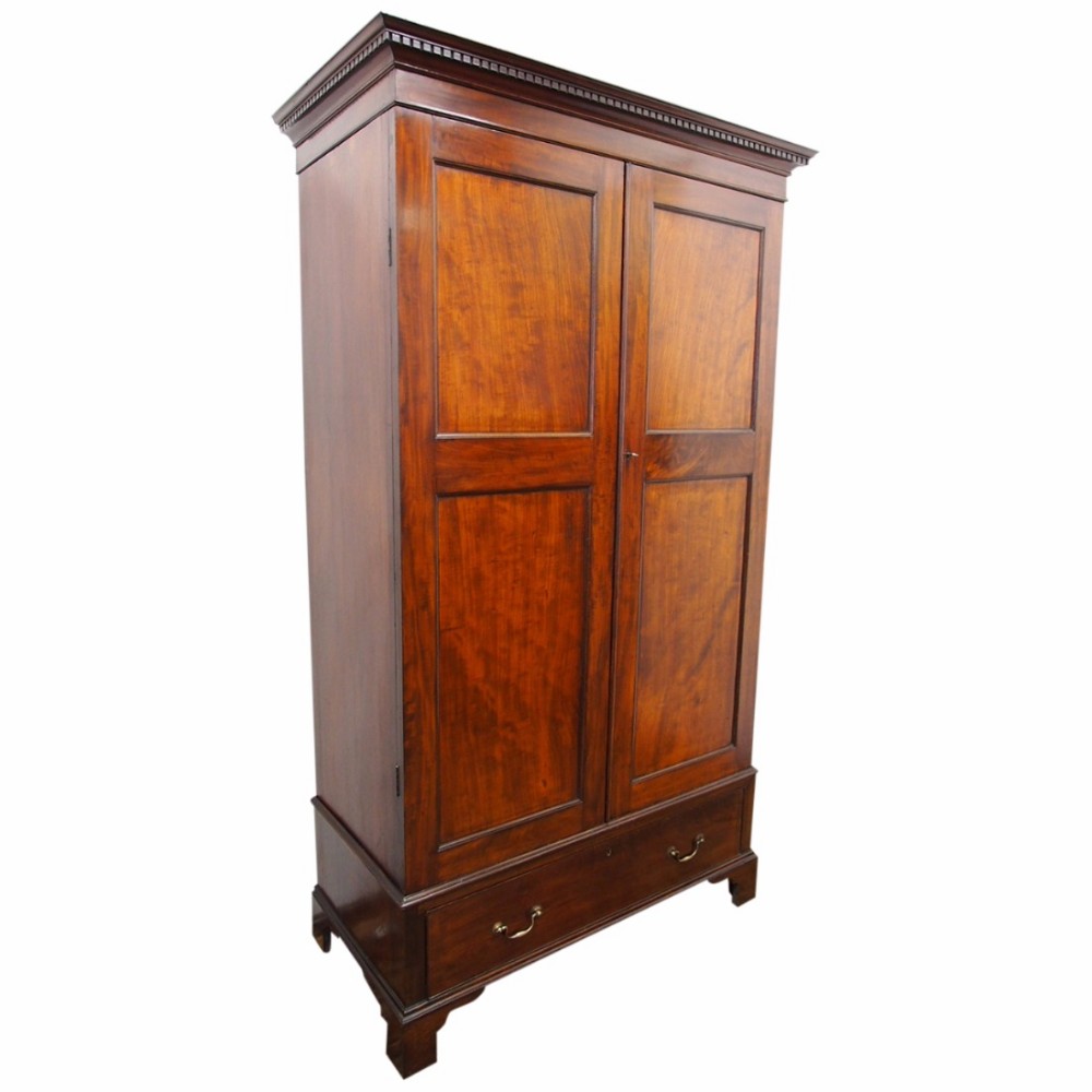 Georgian Mahogany Two Door Wardrobe