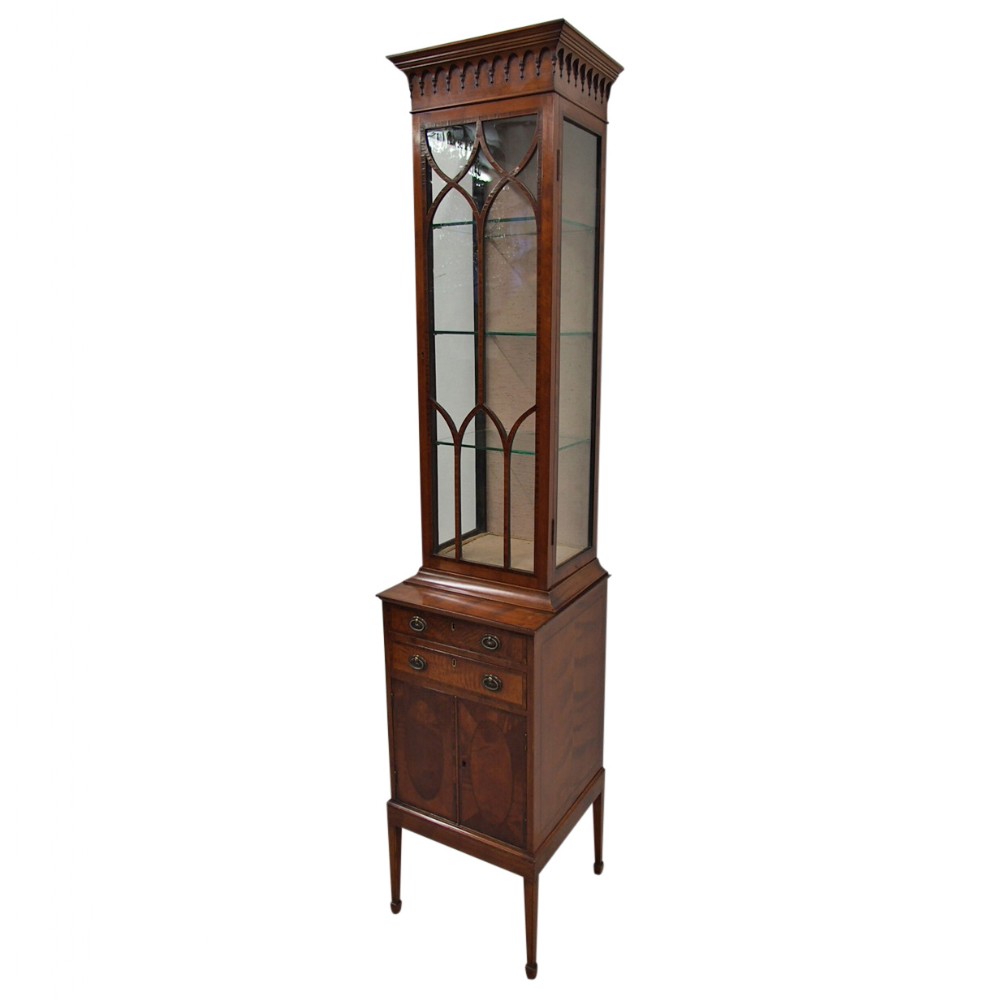 Sheraton Style Satinwood Display Cabinet