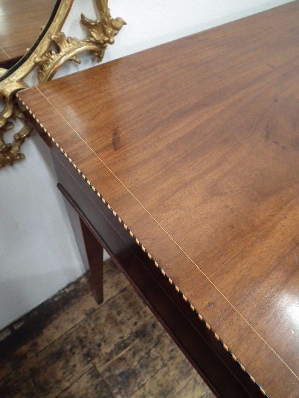 Late George III Mahogany Serpentine Serving Table View III