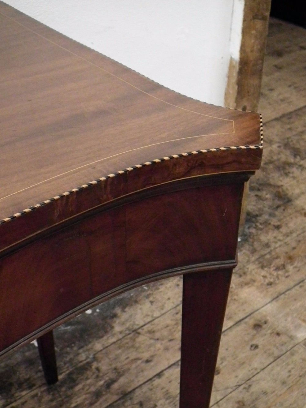 Late George III Mahogany Serpentine Serving Table View IV