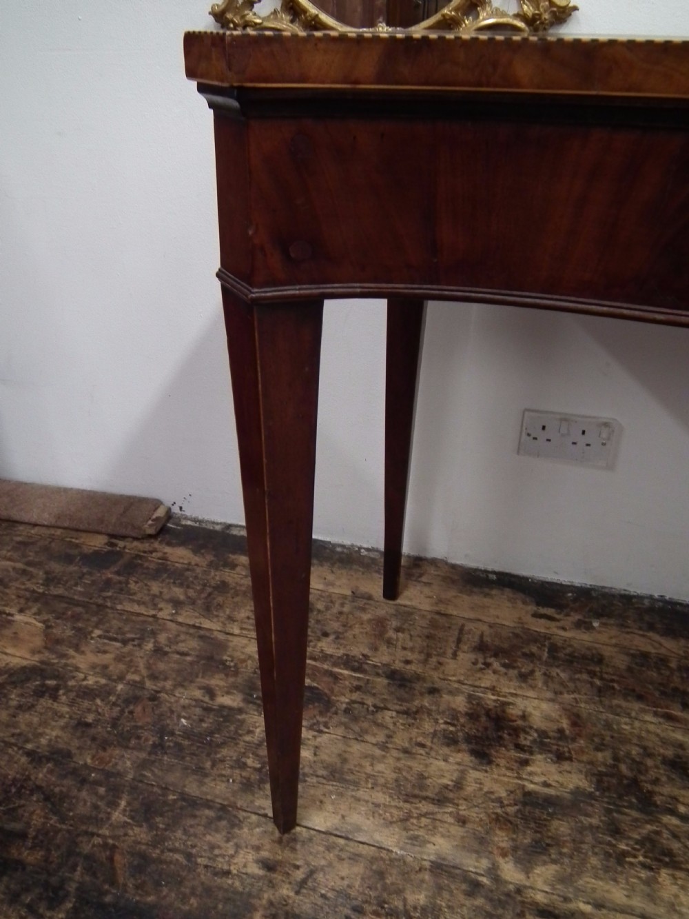 Late George III Mahogany Serpentine Serving Table View VI