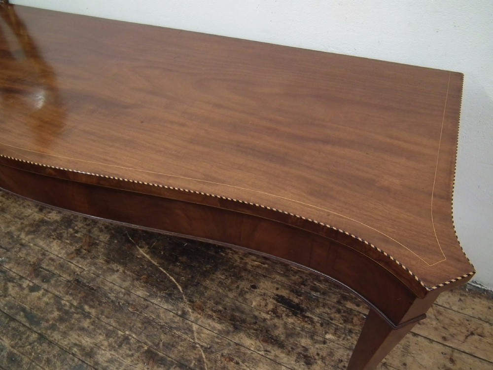 Late George III Mahogany Serpentine Serving Table View VIII
