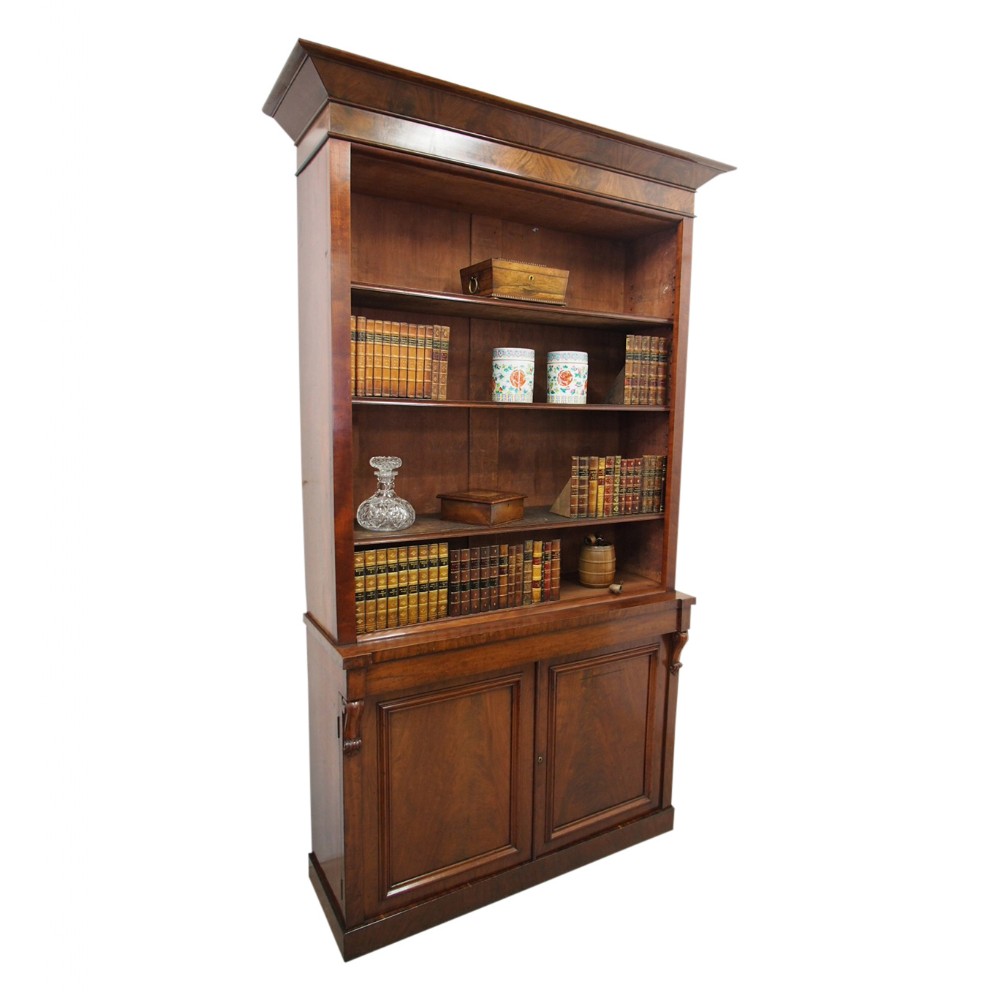 Victorian Mahogany Open Library Bookcase