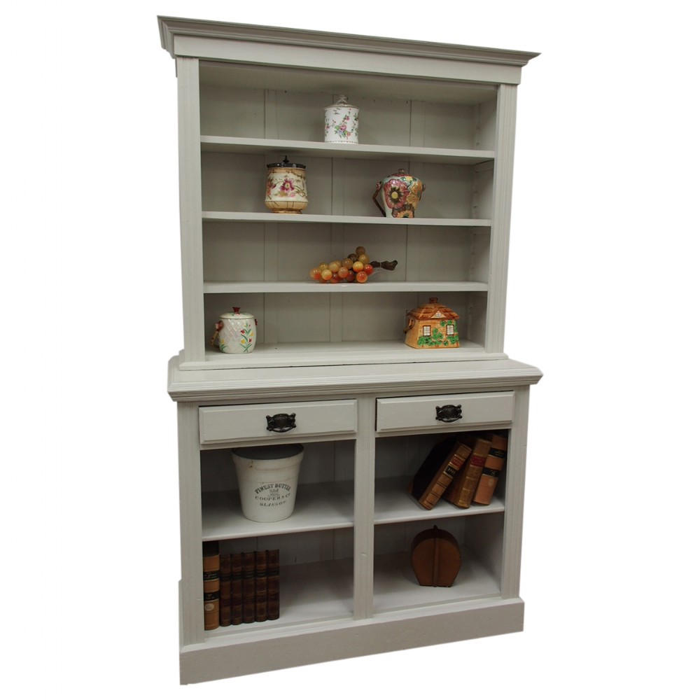Late Victorian Painted Oak Open Bookcase