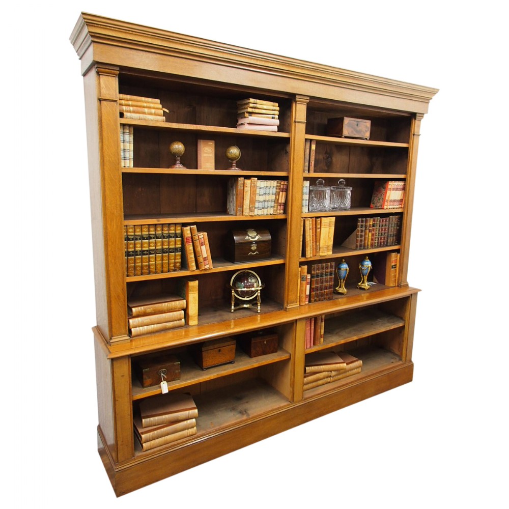 Victorian Oak Open Bookcase