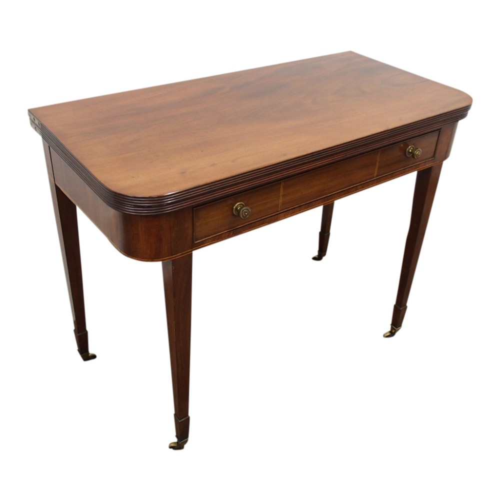 Scottish Mahogany Foldover Tea Table