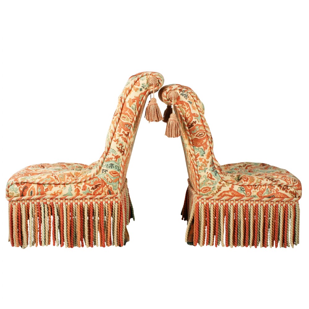 Pair of Victorian Easy Chairs View III