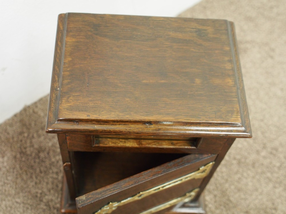 Neat Oak and Brass Victorian Letter Box View III