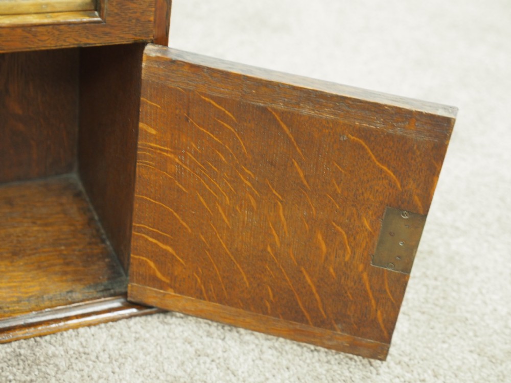 Neat Oak and Brass Victorian Letter Box View V