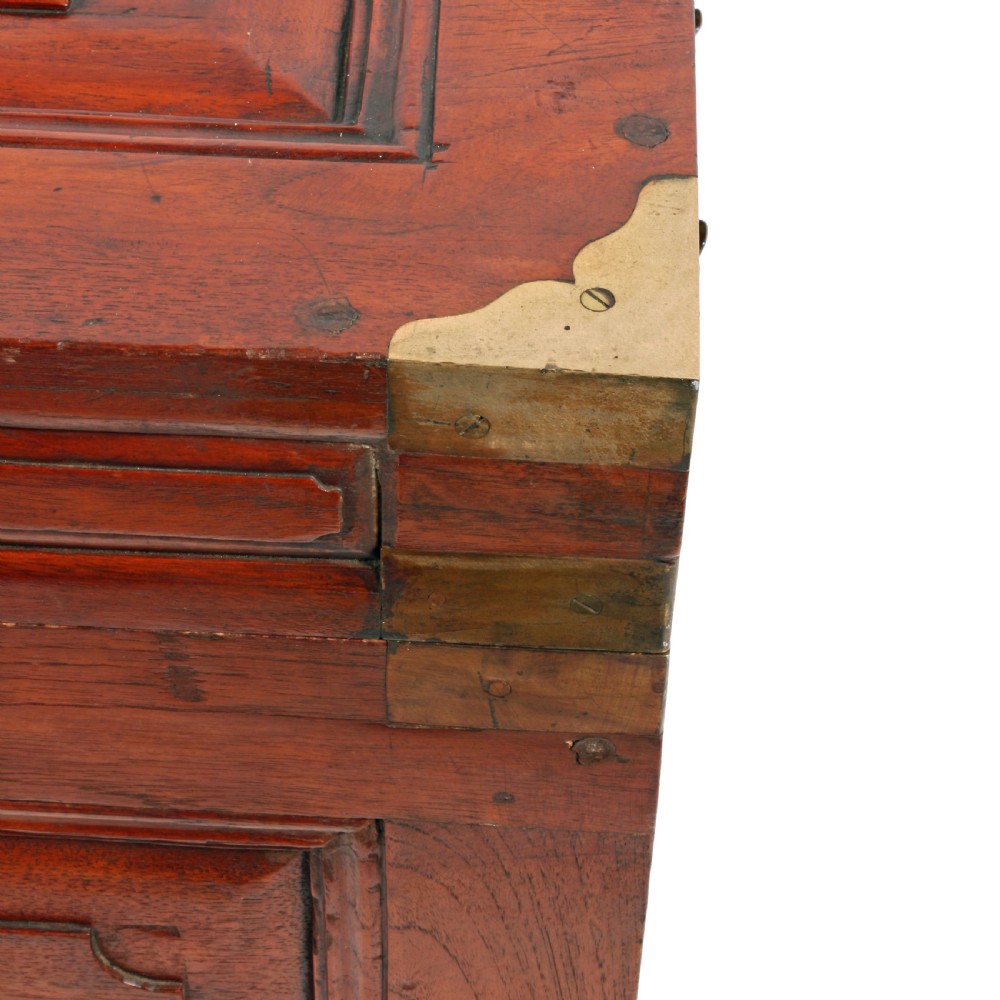 Colonial Brass Bound Military Teak Trunk View VIII