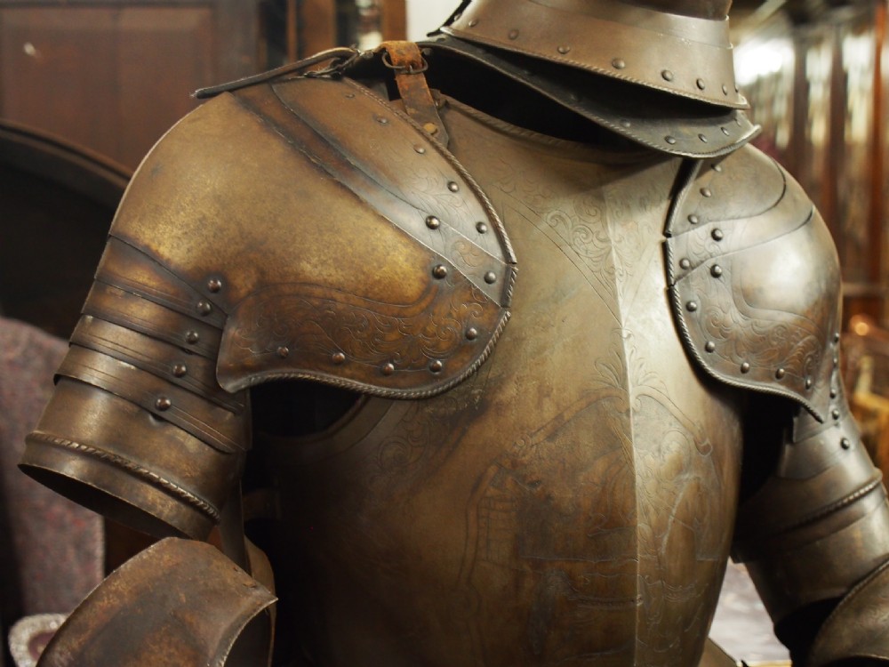 Victorian Set of Armour on Stand View VI