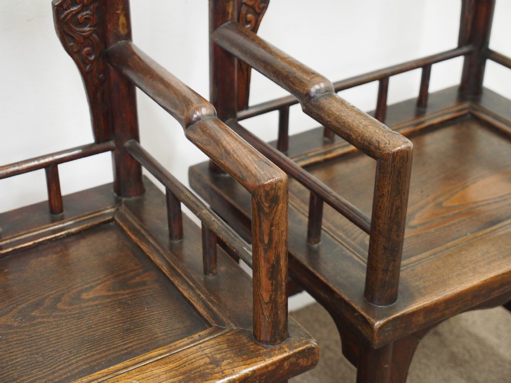Pair of 19th Century Chinese Armchairs View III