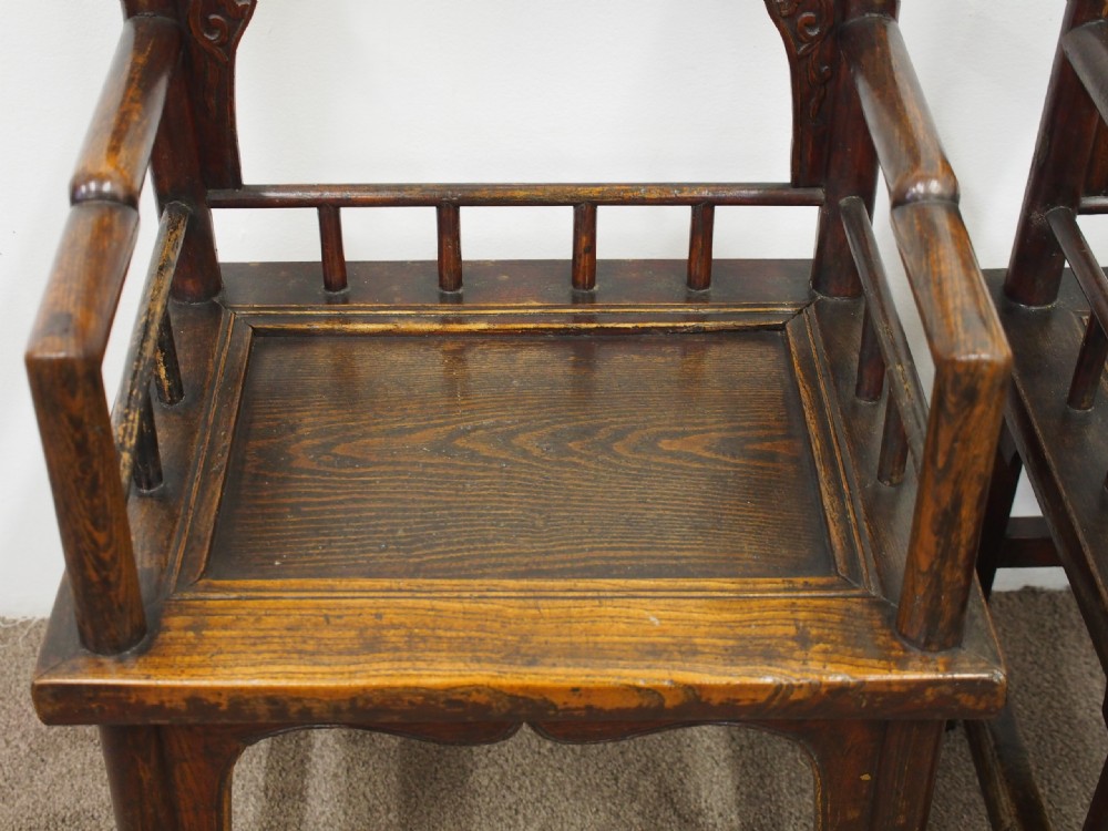 Pair of 19th Century Chinese Armchairs View VI
