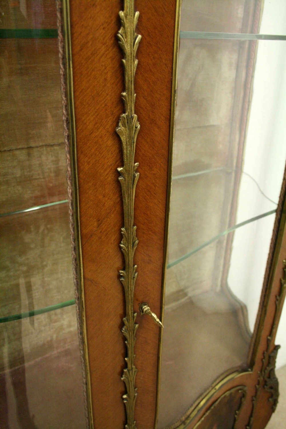 French Serpentine Front Vernis Martin Cabinet View V