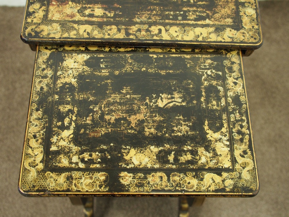 Nest of Three Chinese Lacquered Tables View V