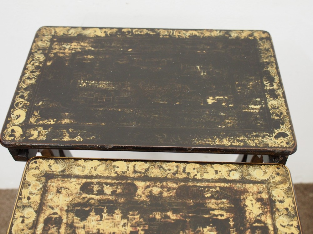 Nest of Three Chinese Lacquered Tables View VI