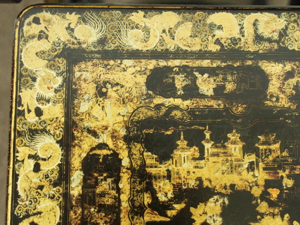Nest of Three Chinese Lacquered Tables View VIII
