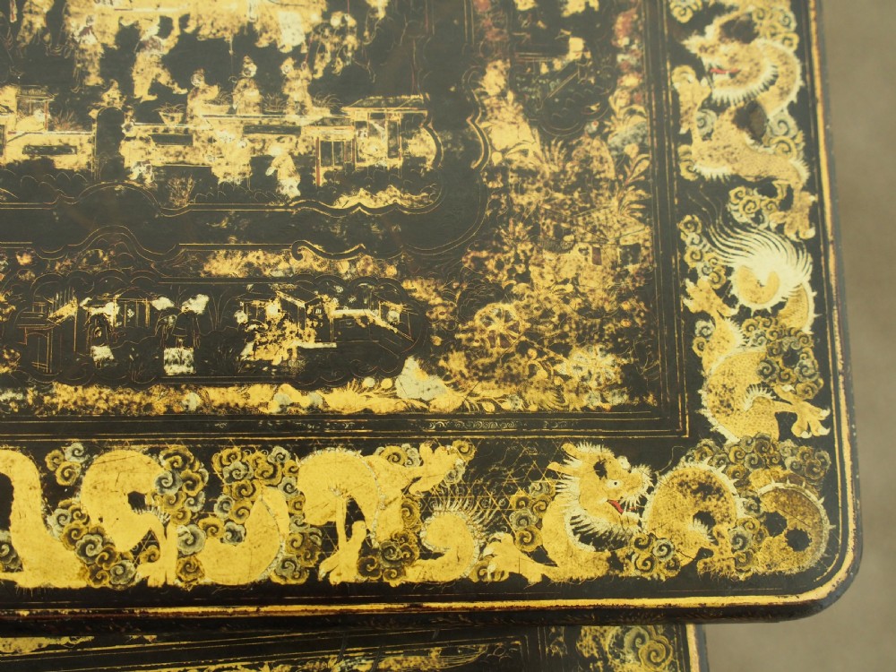 Nest of Three Chinese Lacquered Tables View X