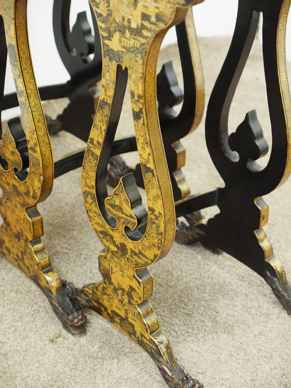 Nest of Three Chinese Lacquered Tables View XI