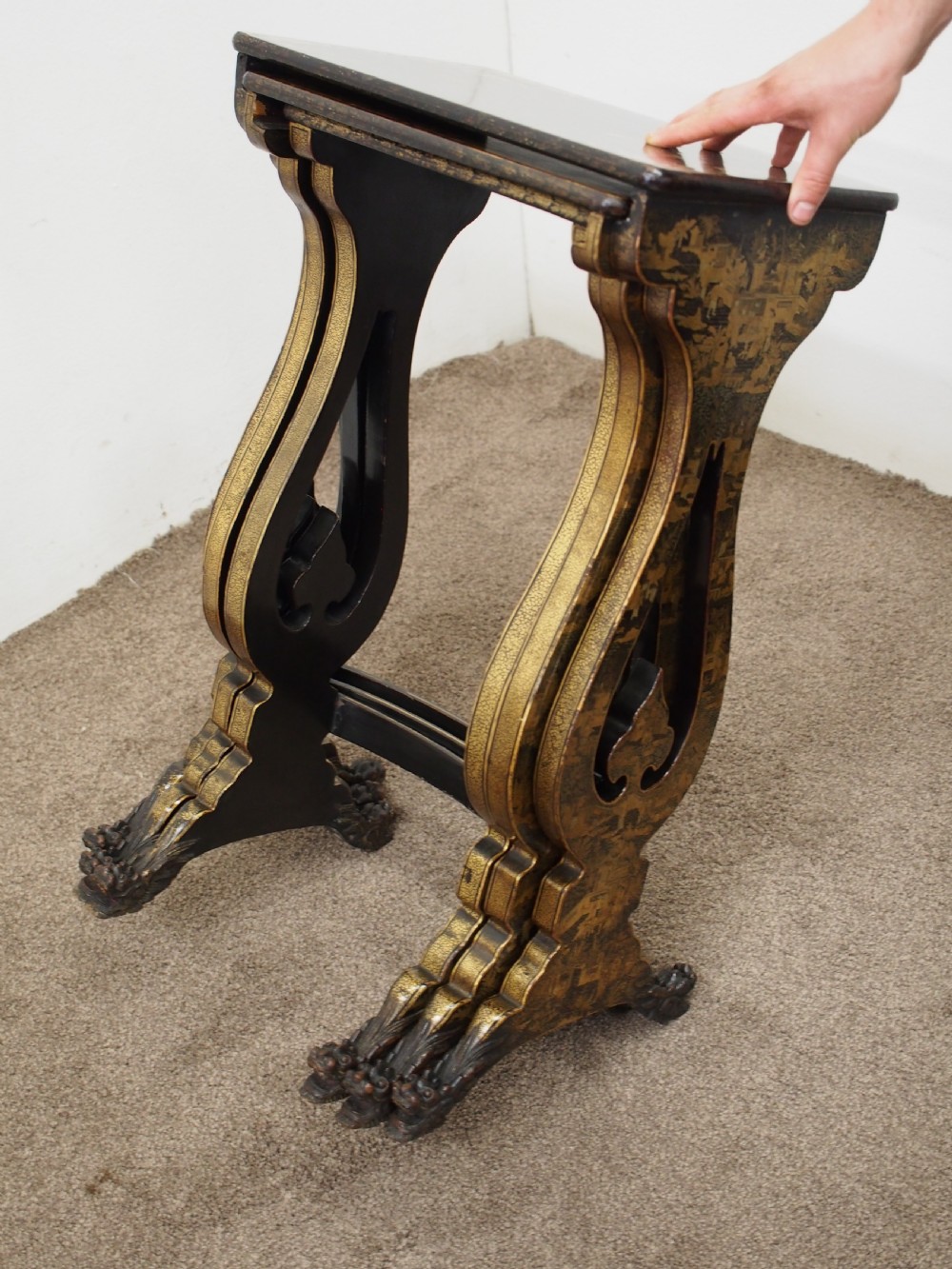 Nest of Three Chinese Lacquered Tables View XVII
