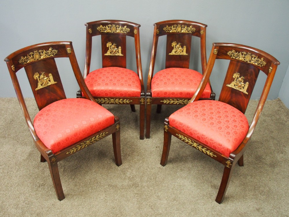 Set of 4 Empire Revival Side Chairs