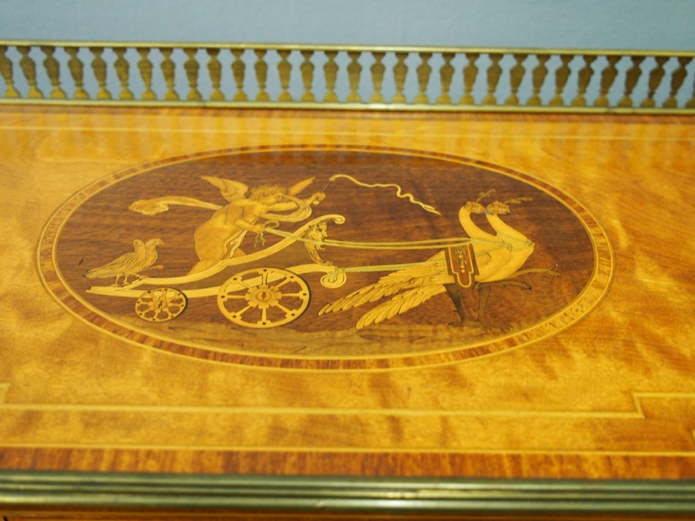 Edwards and Roberts Satinwood Writing Desk View III