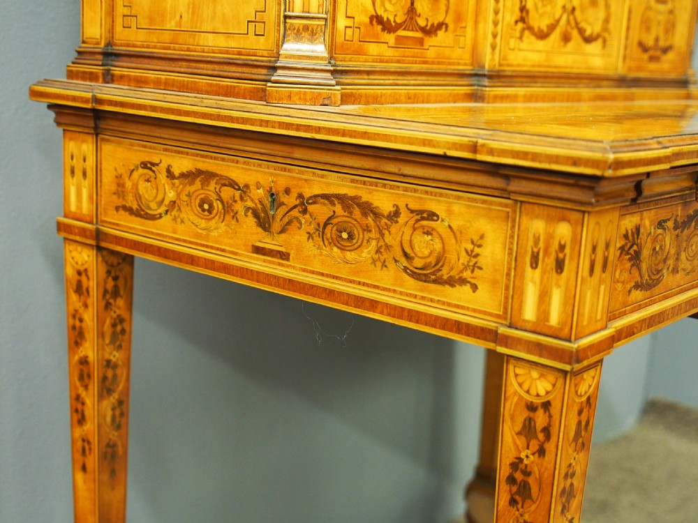 Edwards and Roberts Satinwood Writing Desk View V