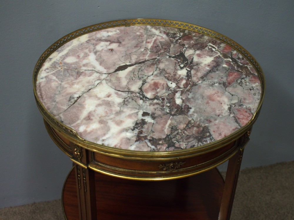 Mahogany and Marble Occasional Table View III