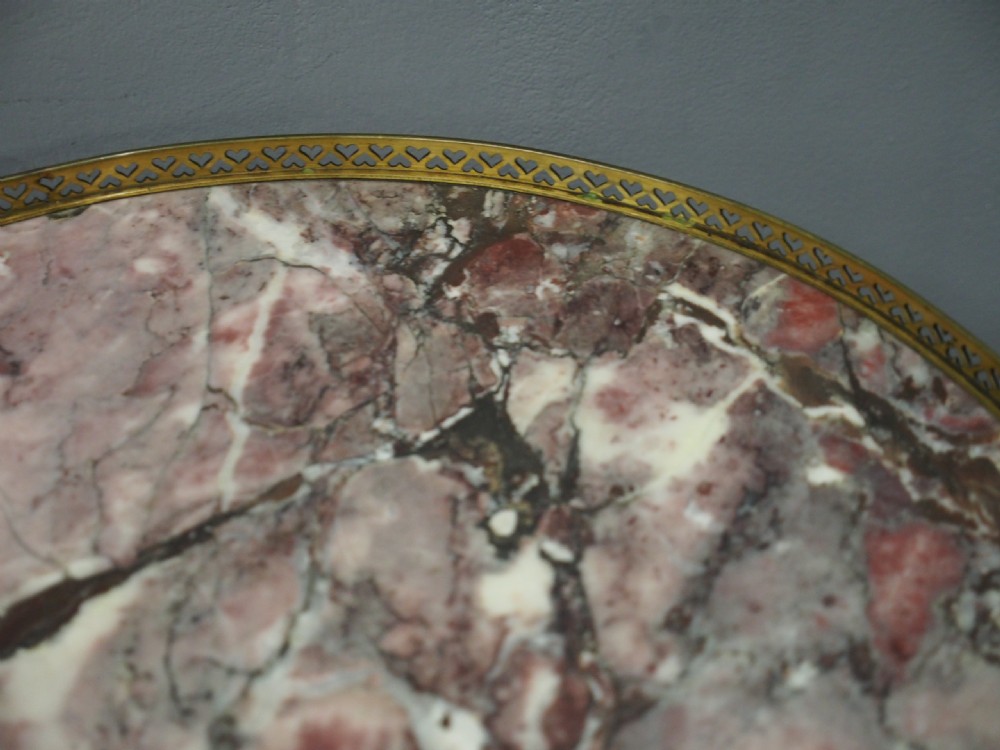 Mahogany and Marble Occasional Table View IV