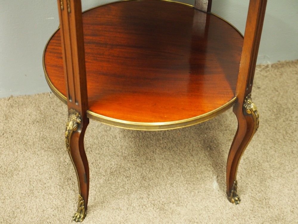 Mahogany and Marble Occasional Table View VIII