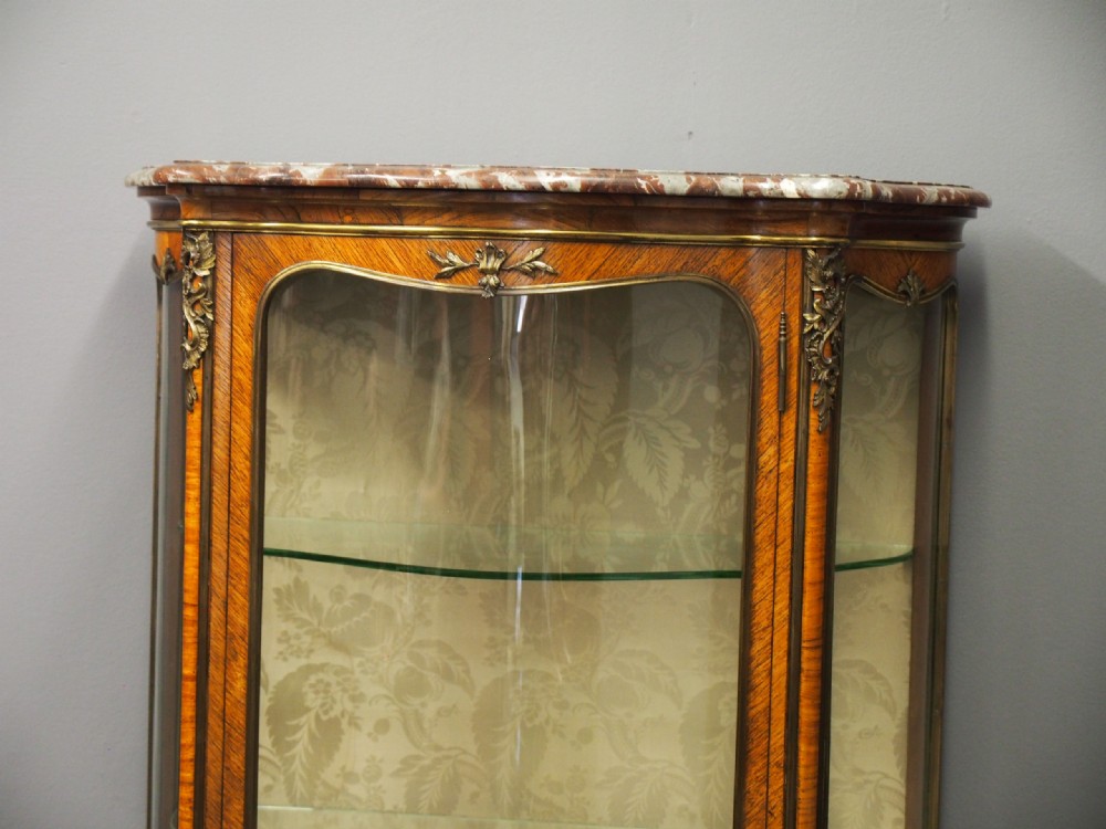 Serpentine Front Kingwood Display Cabinet View II