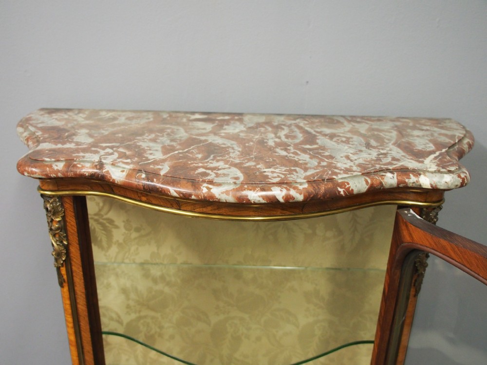 Serpentine Front Kingwood Display Cabinet View XI