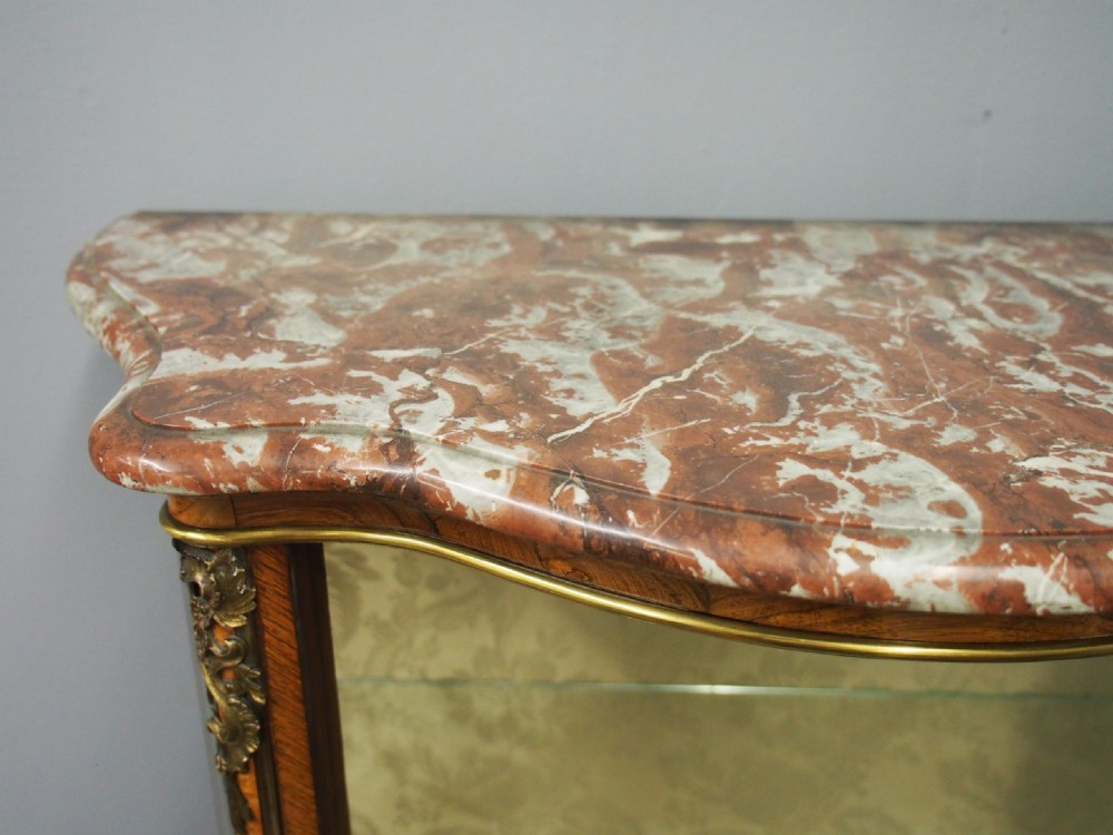 Serpentine Front Kingwood Display Cabinet View XII
