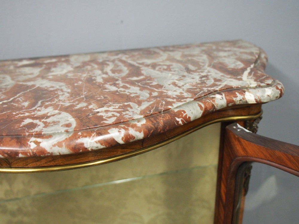 Serpentine Front Kingwood Display Cabinet View XIII