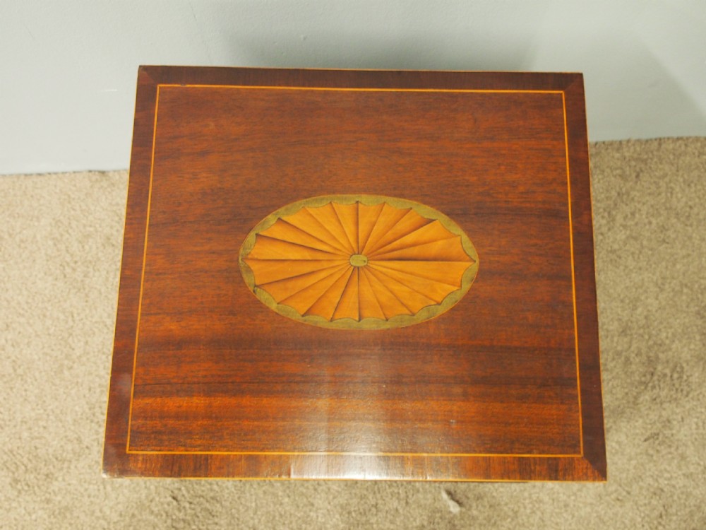 George III Mahogany Inlaid Vin Du Gard View IV